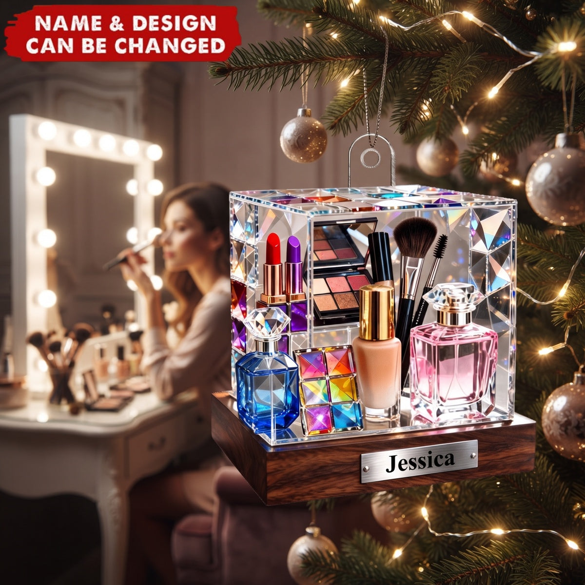 Cosmetic Display Box - Personalized Acrylic Custom Shape Ornament