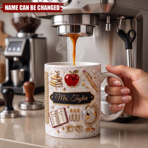 Luxury Teacher Name - Personalized Custom Coffee Mug