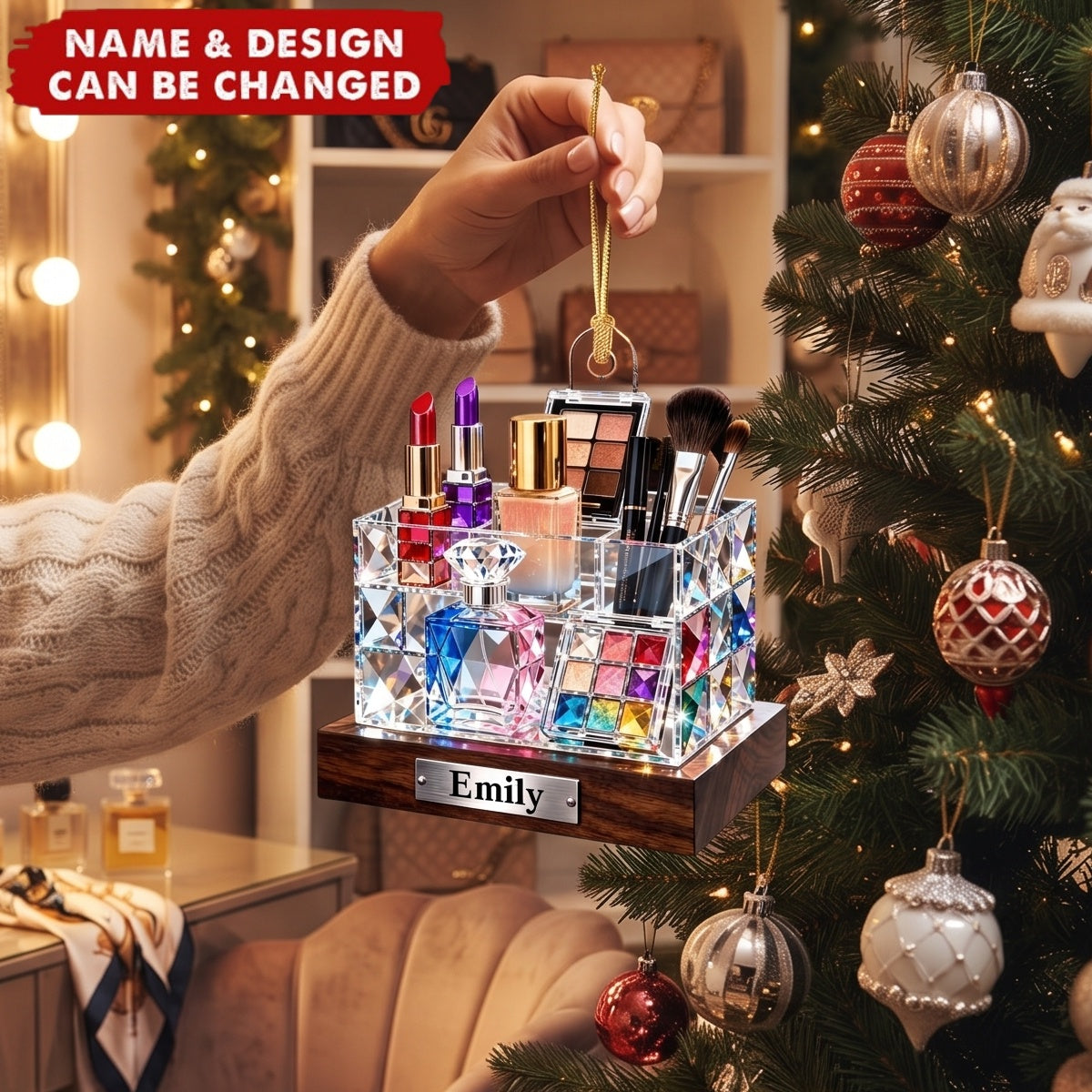 Cosmetic Display Box - Personalized Acrylic Custom Shape Ornament