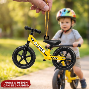Balance Bike – Personalized Acrylic Custom Shape Ornament, Gift for Kids