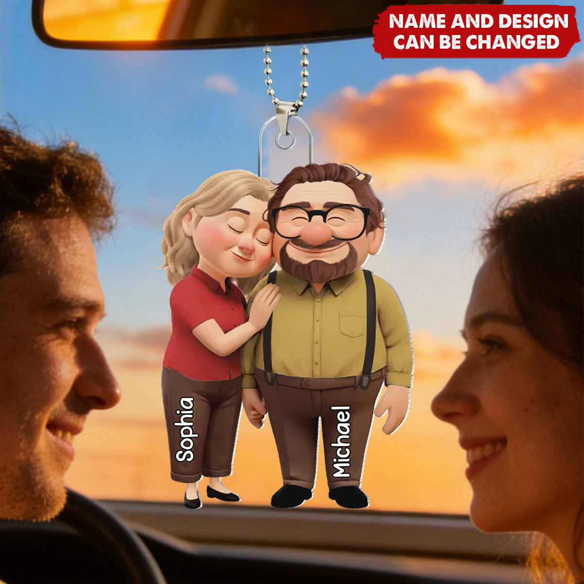 Together We Make Sense - Personalized Acrylic Car Ornament