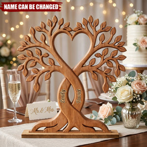 Made For Each Other - Personalized 2-Layered Wooden Plaque, Gifts For Husband And Wife
