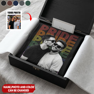 Retro Pride Bootleg Style LGBT+ Couple - Personalized T-Shirt