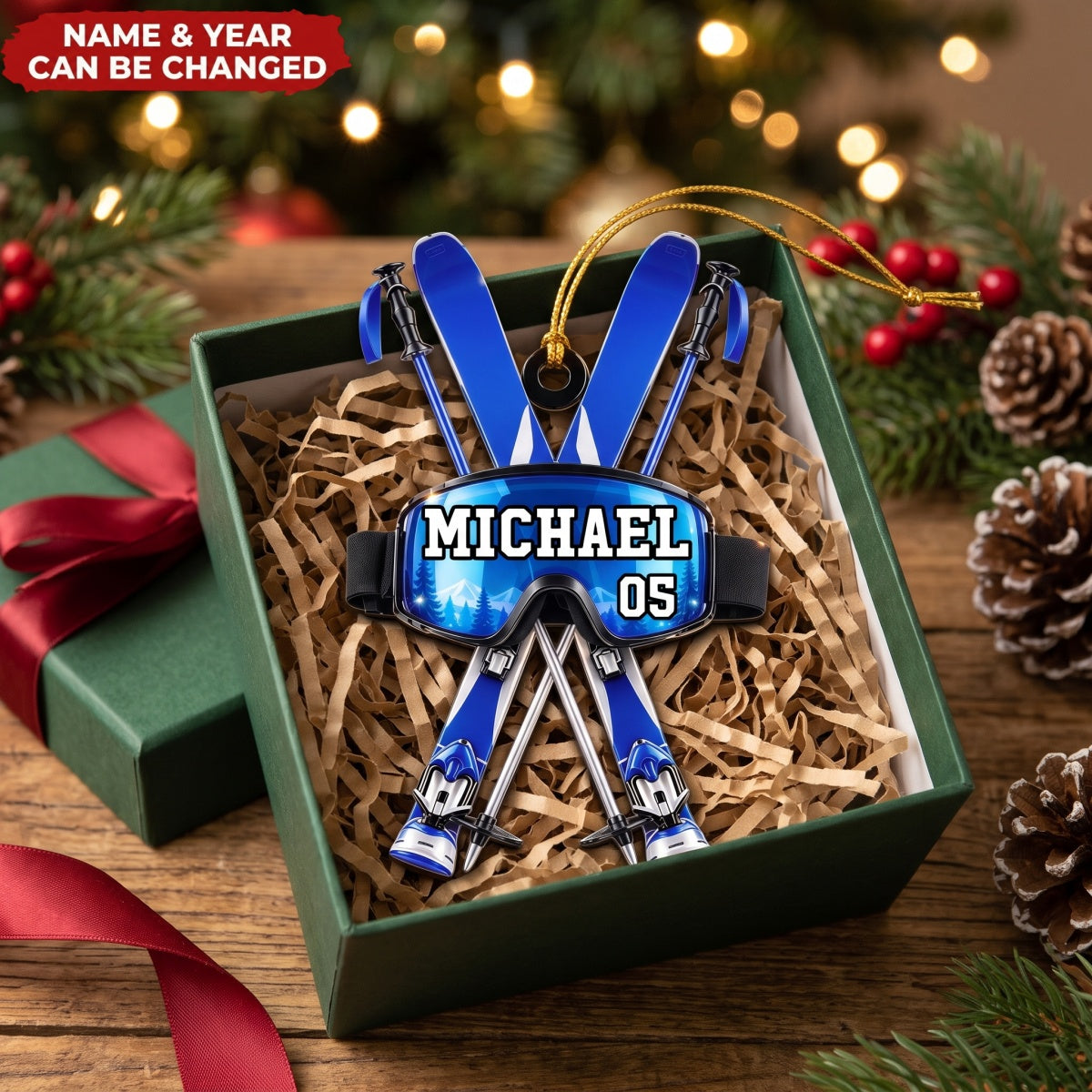 To the Ski Lover – Personalized Acrylic Custom Shape Ornament