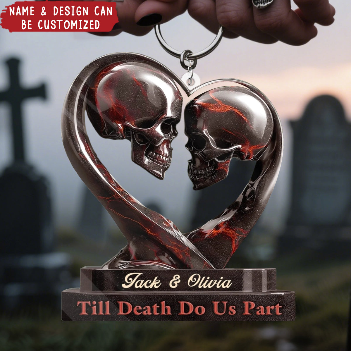 Our Love Story Never Dies - Personalized Acrylic Keychain, Gifts For Husband And Wife