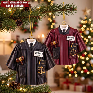 Judge Judicial Robe – Personalized Acrylic Custom Shape Ornament