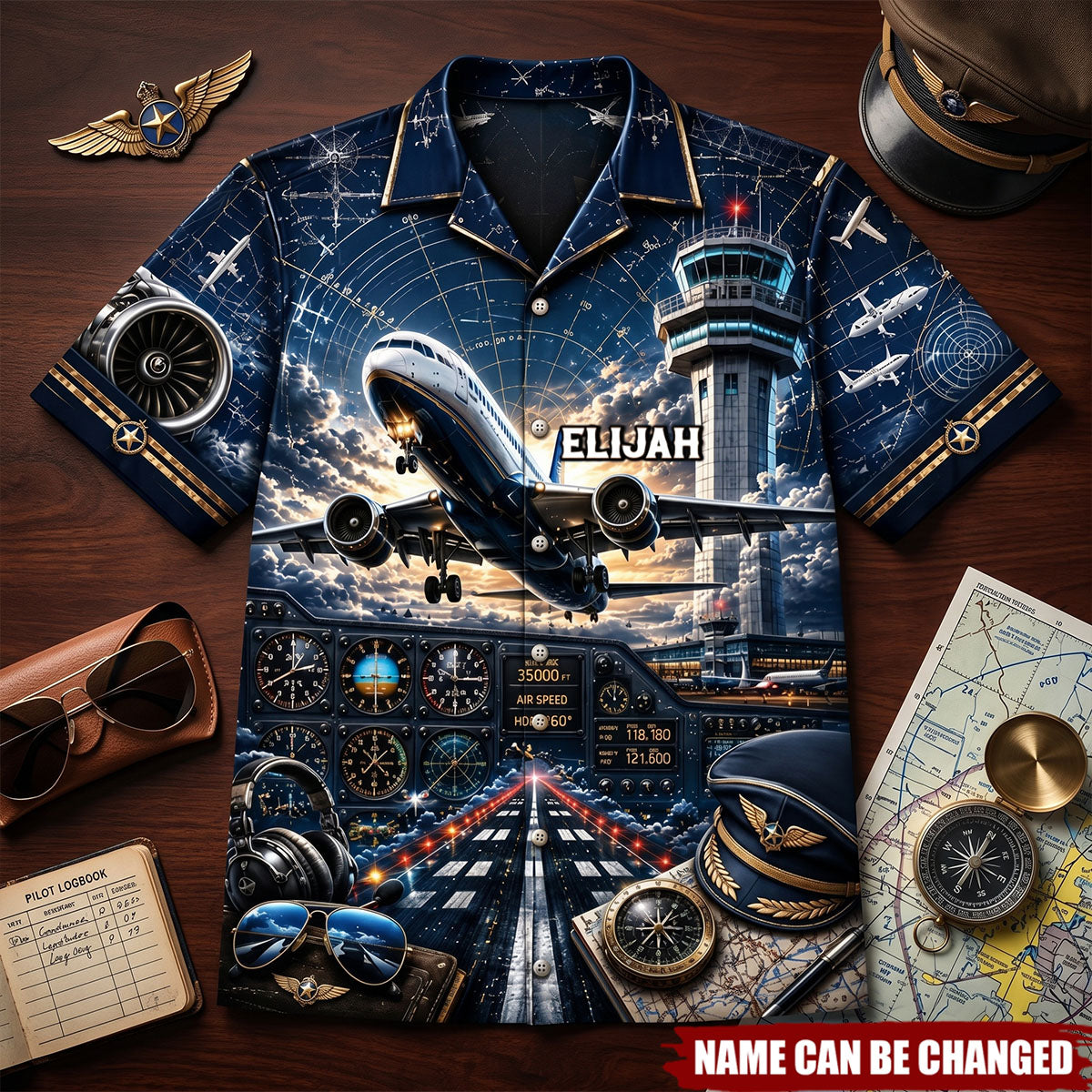 Sky Commander Hawaiian Shirt - Gifts For Pilots