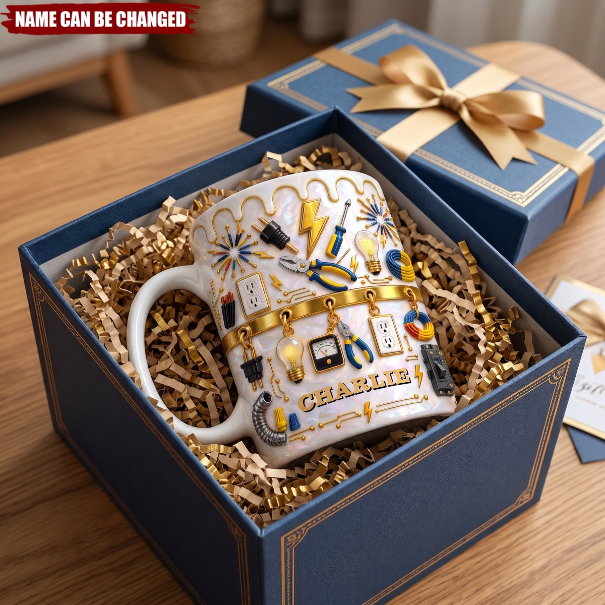 Light Up The World With Your Craft -Personalized Coffee Mug, Gift For Lineman