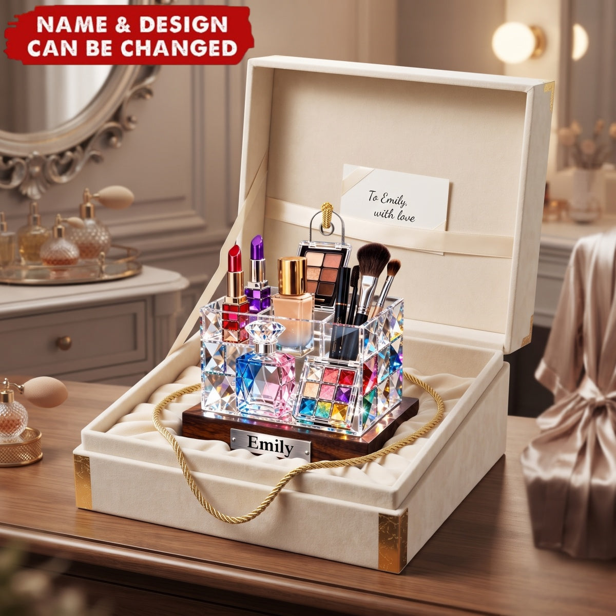 Cosmetic Display Box - Personalized Acrylic Custom Shape Ornament
