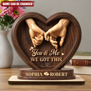 Love Held Forever - Personalized 2-Layer Wood Plaque