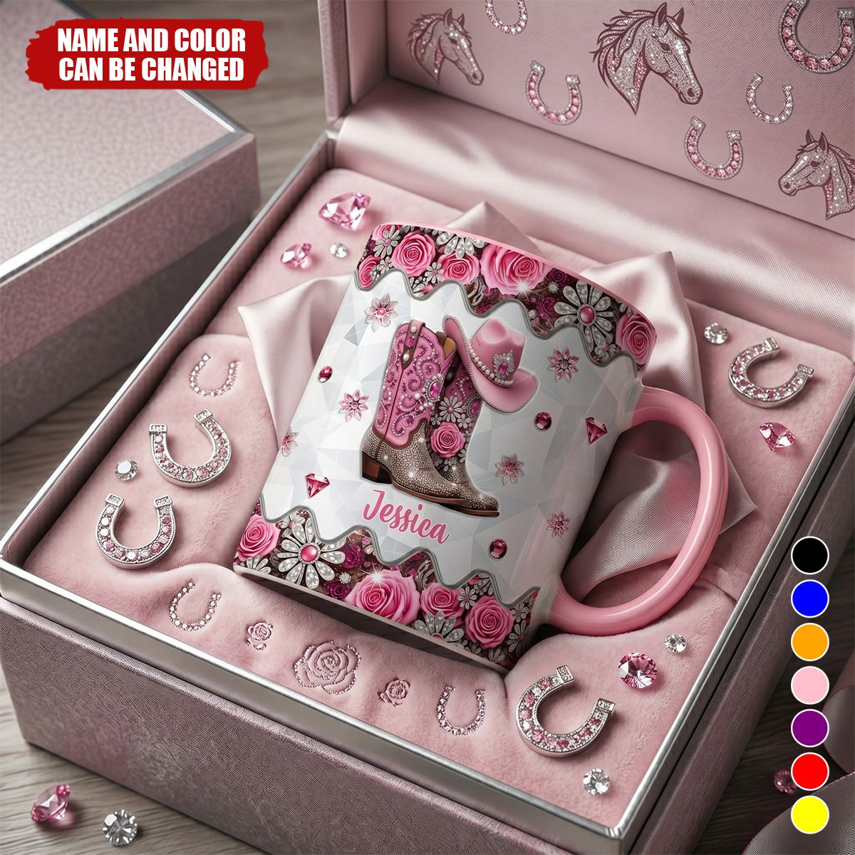 Western Cowgirl Boots - Personalized Coffee Mug