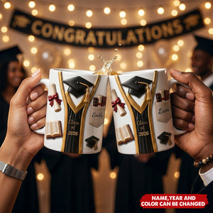 Class of - Personalized Custom Coffee Mug, Gift For Graduates and Students