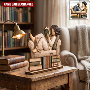 Custom 2-Layered Wooden Plaque - Personalized Bookish Gifts For Book Lovers, Bookworms, Readers