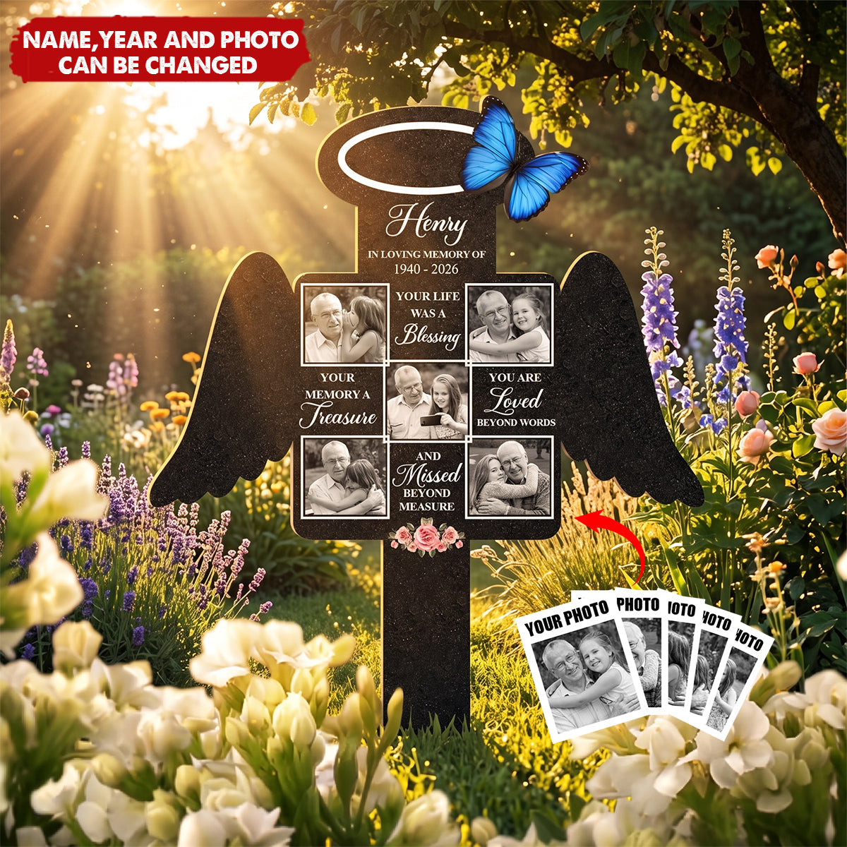 Your Life Was A Blessing Your Memory A Treasure - Personalized Plaque Stake
