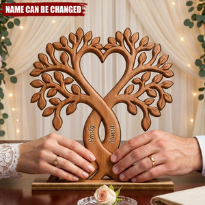 Made For Each Other - Personalized 2-Layered Wooden Plaque, Gifts For Husband And Wife
