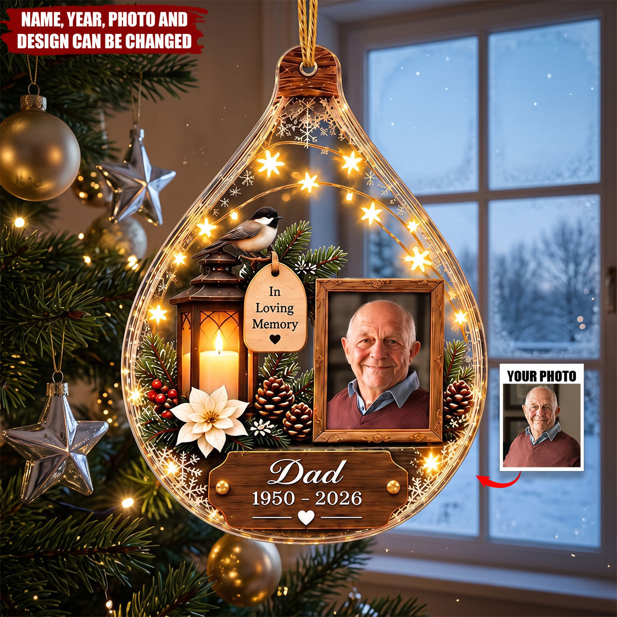 In Loving Memory – Personalized Acrylic Custom Shape Ornament
