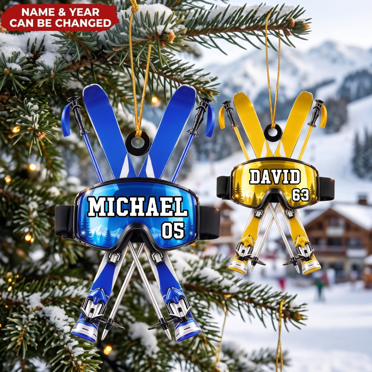 To the Ski Lover – Personalized Acrylic Custom Shape Ornament