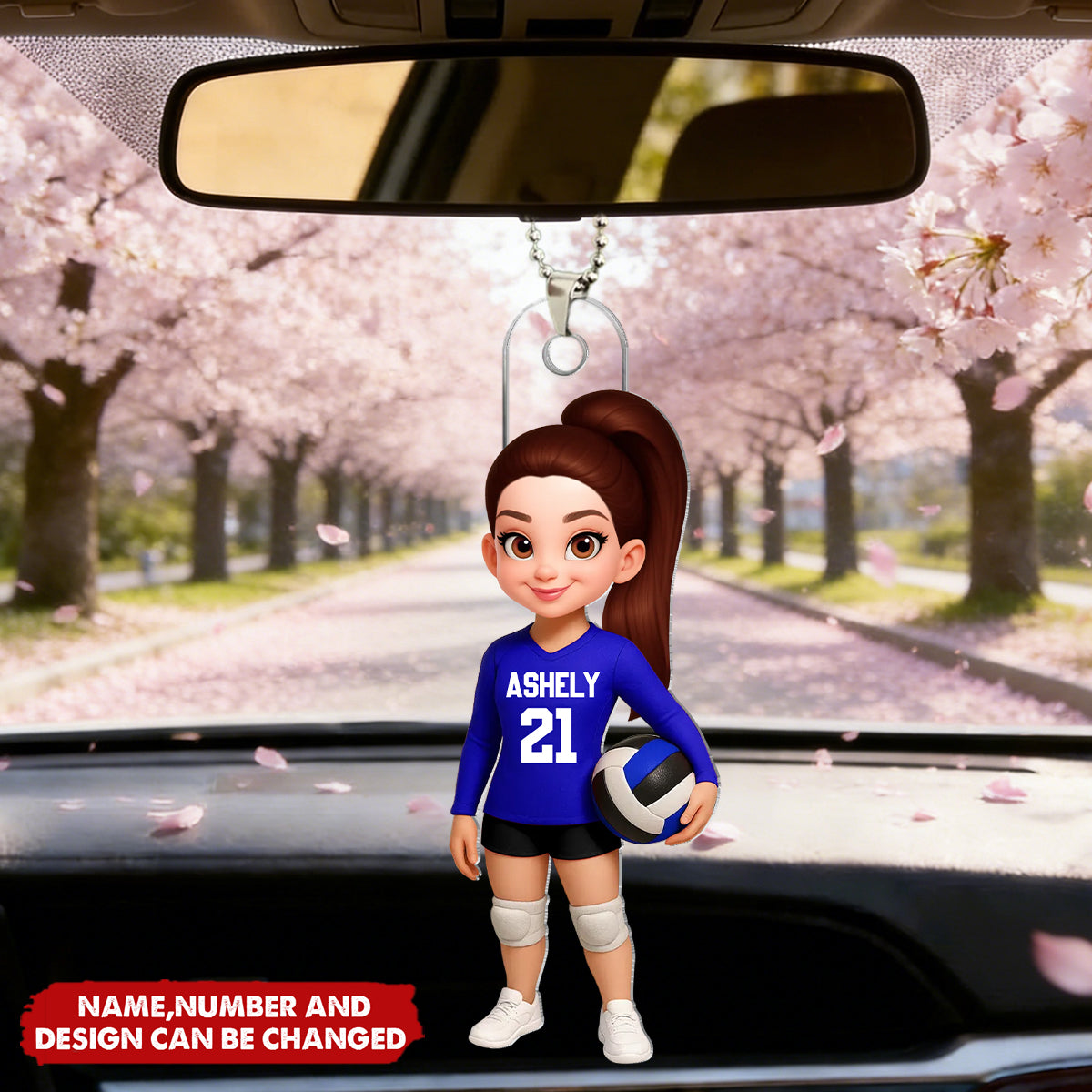 3D Effect Proud Volleyball Player - Personalized Car Ornament, Gift For Volleyball Players, Volleyball Lovers
