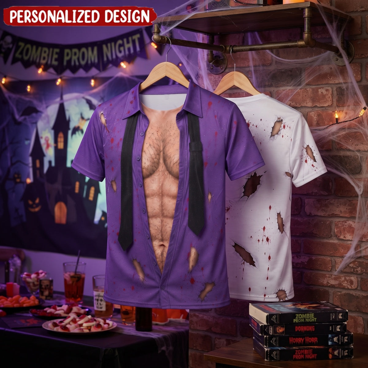 Dead Inside Ready To Party Outside - Personalized Funny T-shirt