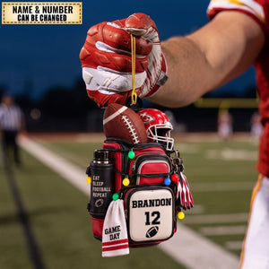 Football Bag – Personalized Acrylic Custom Shape Ornament, Gift for Son Husband