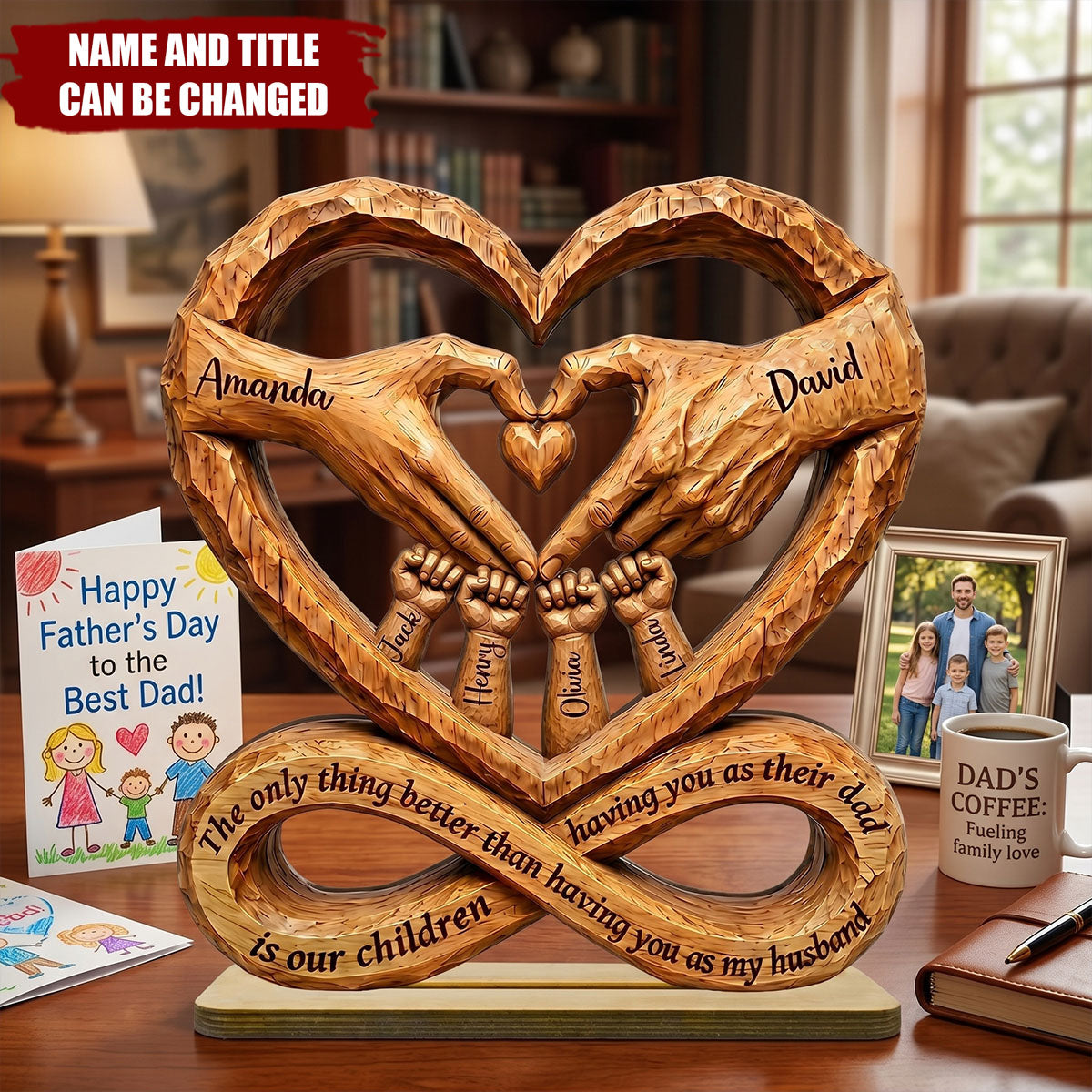 The Only Better Thing - Personalized 2-Layered Wooden Plaque ,Gift for Husband