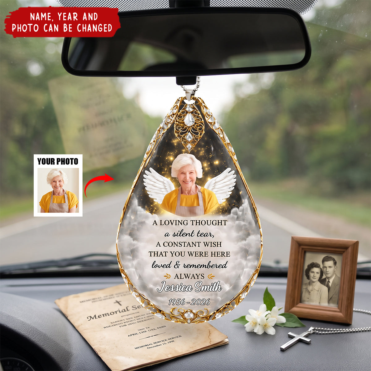 A Constant Wish That You Were Here - Personalized Acrylic Car Ornament