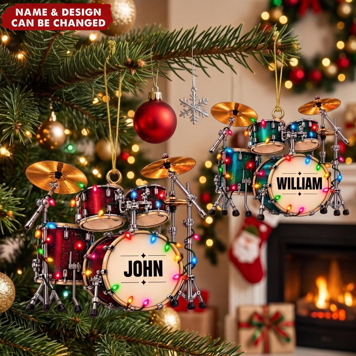 Drum Life – Personalized Acrylic Custom Shape Ornament