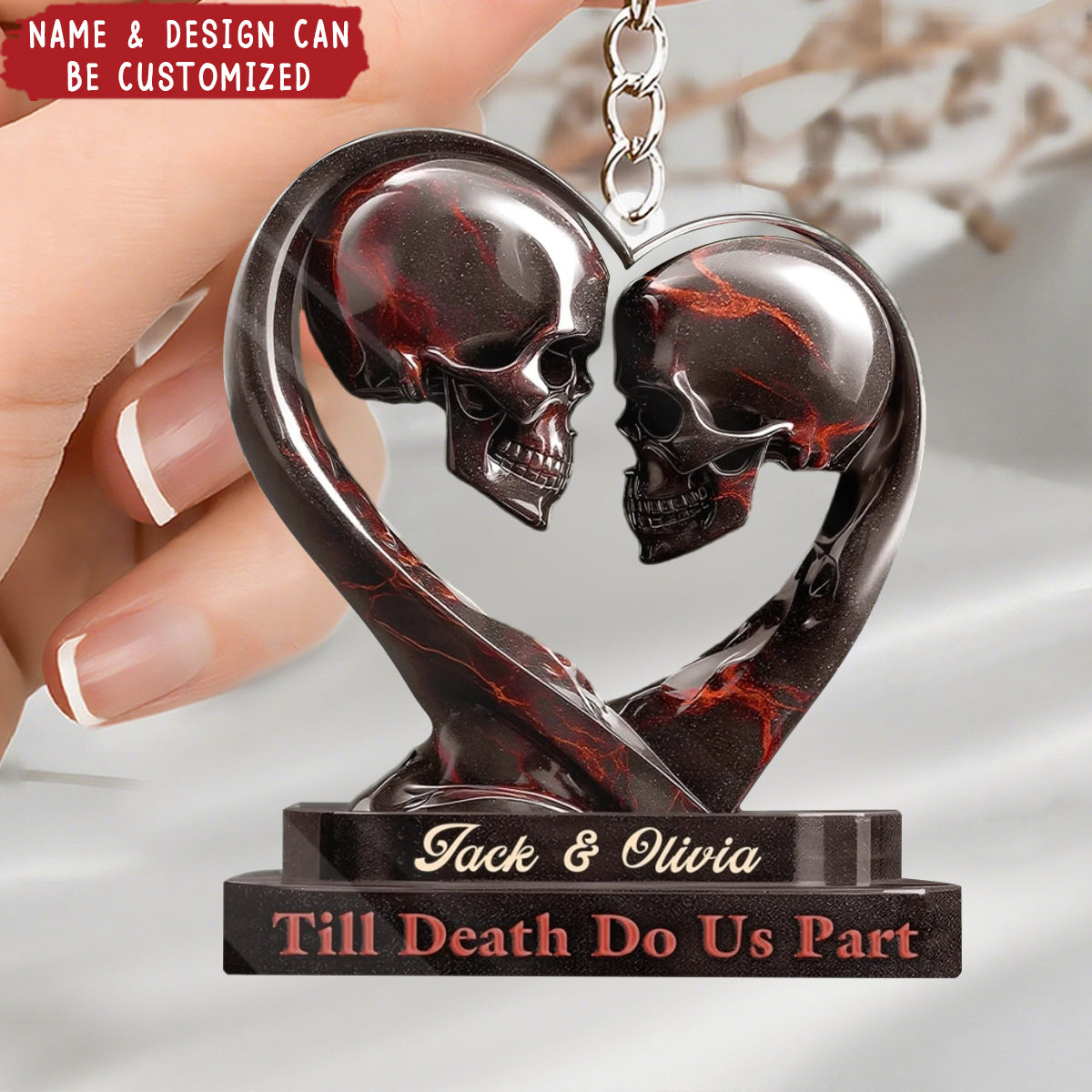 Our Love Story Never Dies - Personalized Acrylic Keychain, Gifts For Husband And Wife