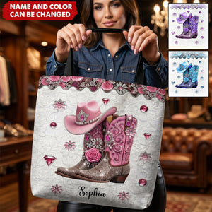 Cowgirl Boots - Personalized Cowgirl Tote Bag