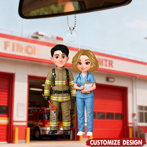 Personalized Acrylic Car Ornament - My Missing Piece Couple Occupation - Valentine's Day Gift for Him, Gift for Her