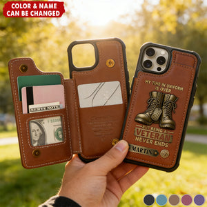 Proud Veteran - Personalized Veteran Wallet Phone Case