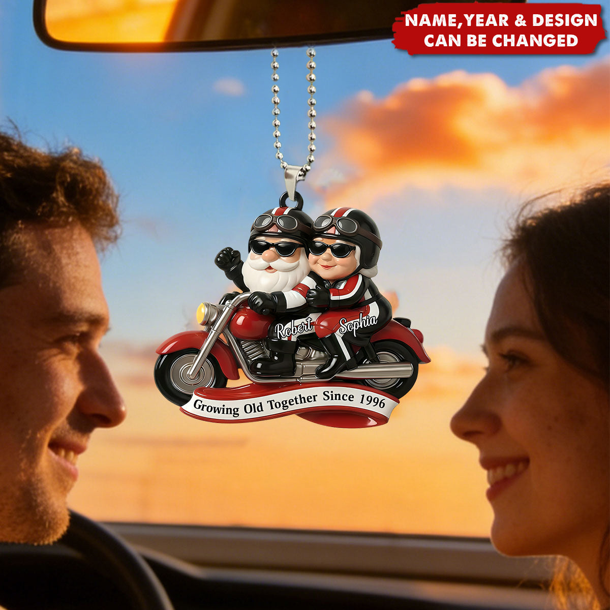 Partners In Every Mile - Personalized Acrylic Car Ornament
