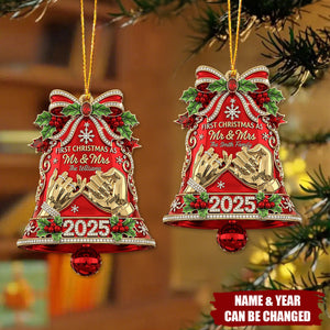 First Christmas As Mr. & Mrs. - Personalized Couple Ornament