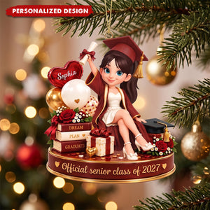 Personalized Acrylic Ornament - Graduation Christmas Gift