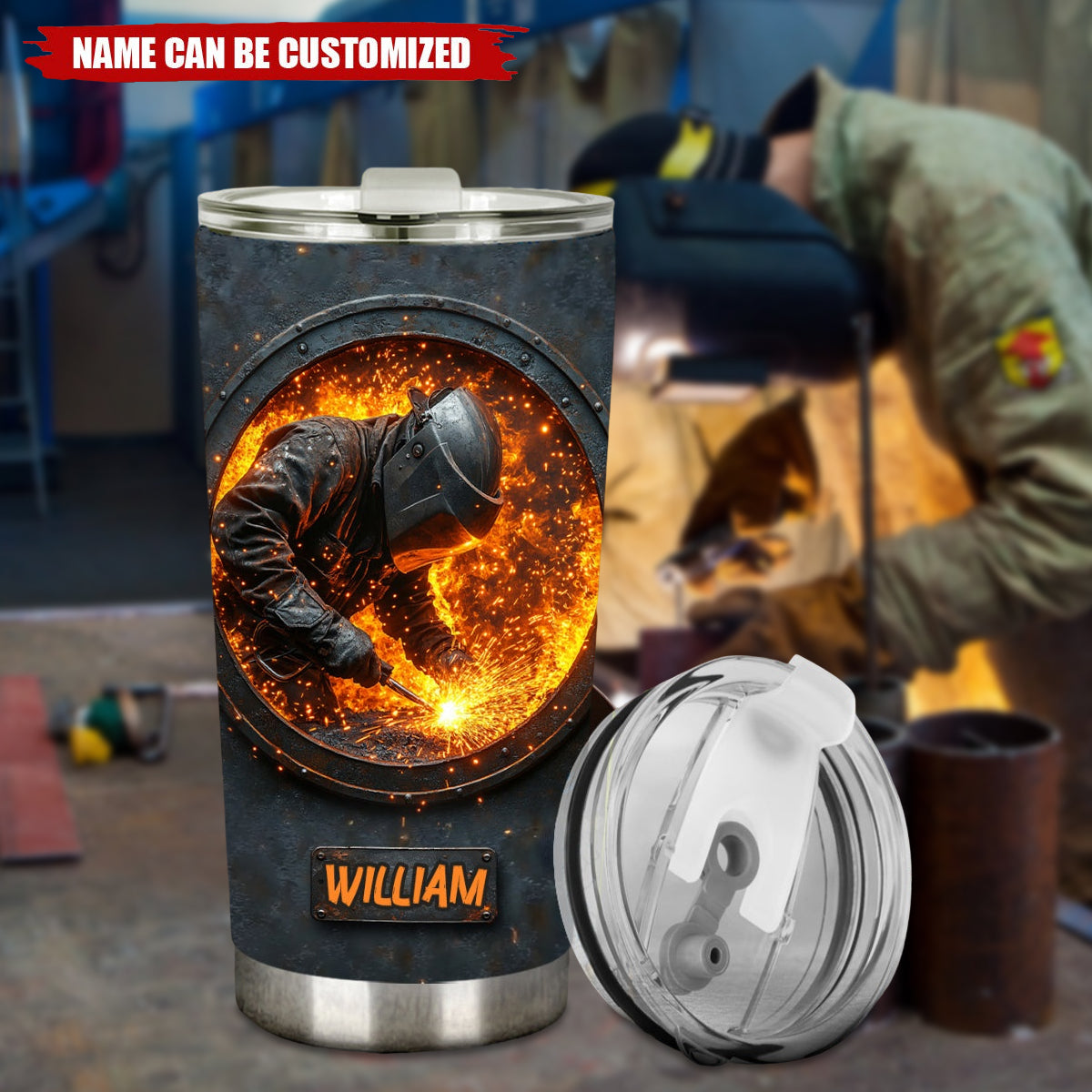 Gift For Welder Man - Personalized Welder Tumbler