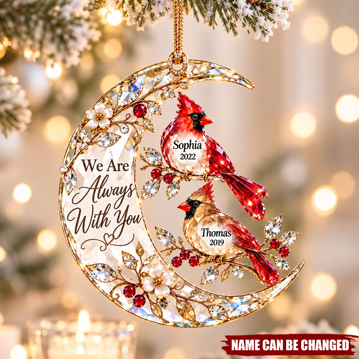 Personalized Cardinal Memorial Acrylic Ornament - A Gift Of Mourning For Those Who Have Lost A Loved One