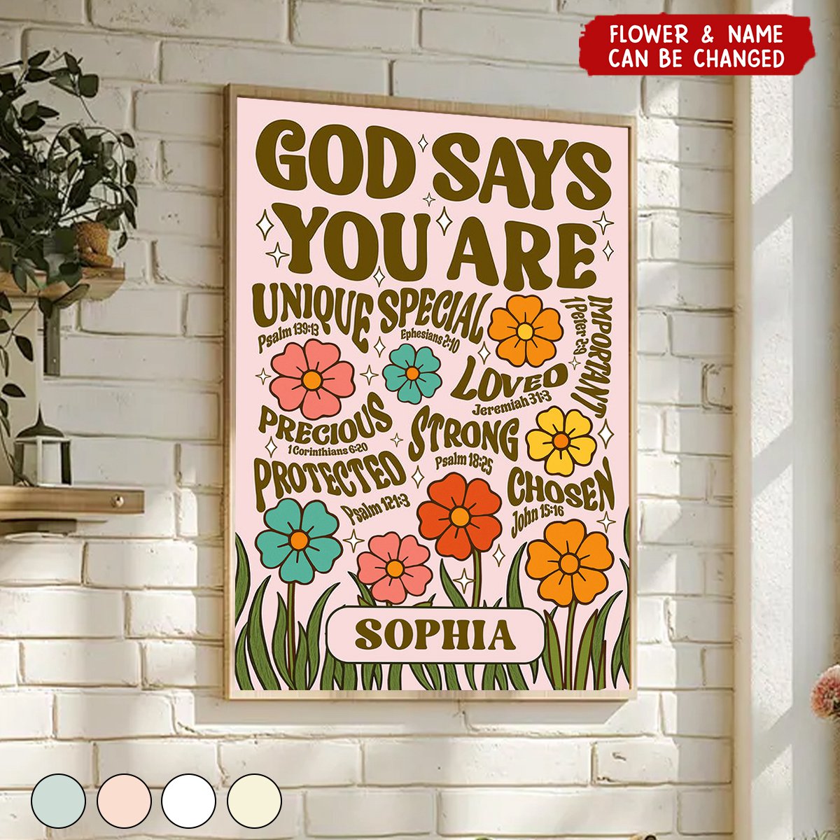 God Says You Are - Personalized Poster