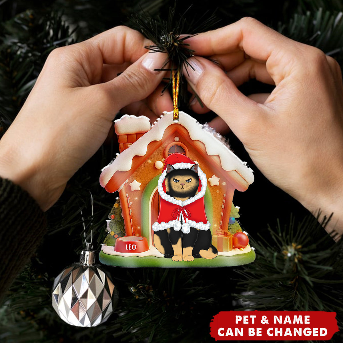 Funny Christmas Pet - Personalized Acrylic Ornament