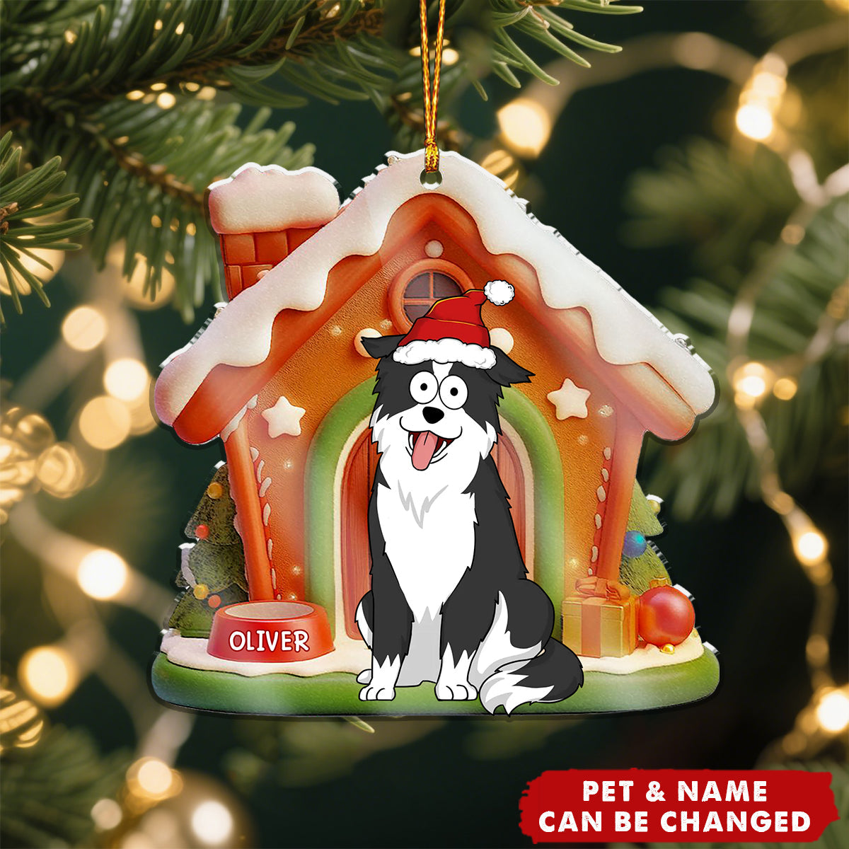 Funny Christmas Pet - Personalized Acrylic Ornament