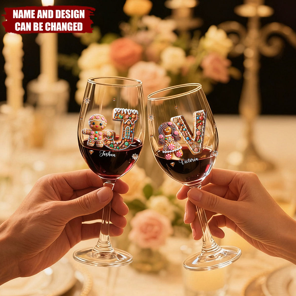 Happy Family - Personalized Family Wine Glass With Long Stem