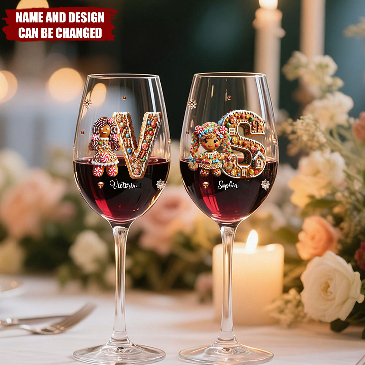 Happy Family - Personalized Family Wine Glass With Long Stem