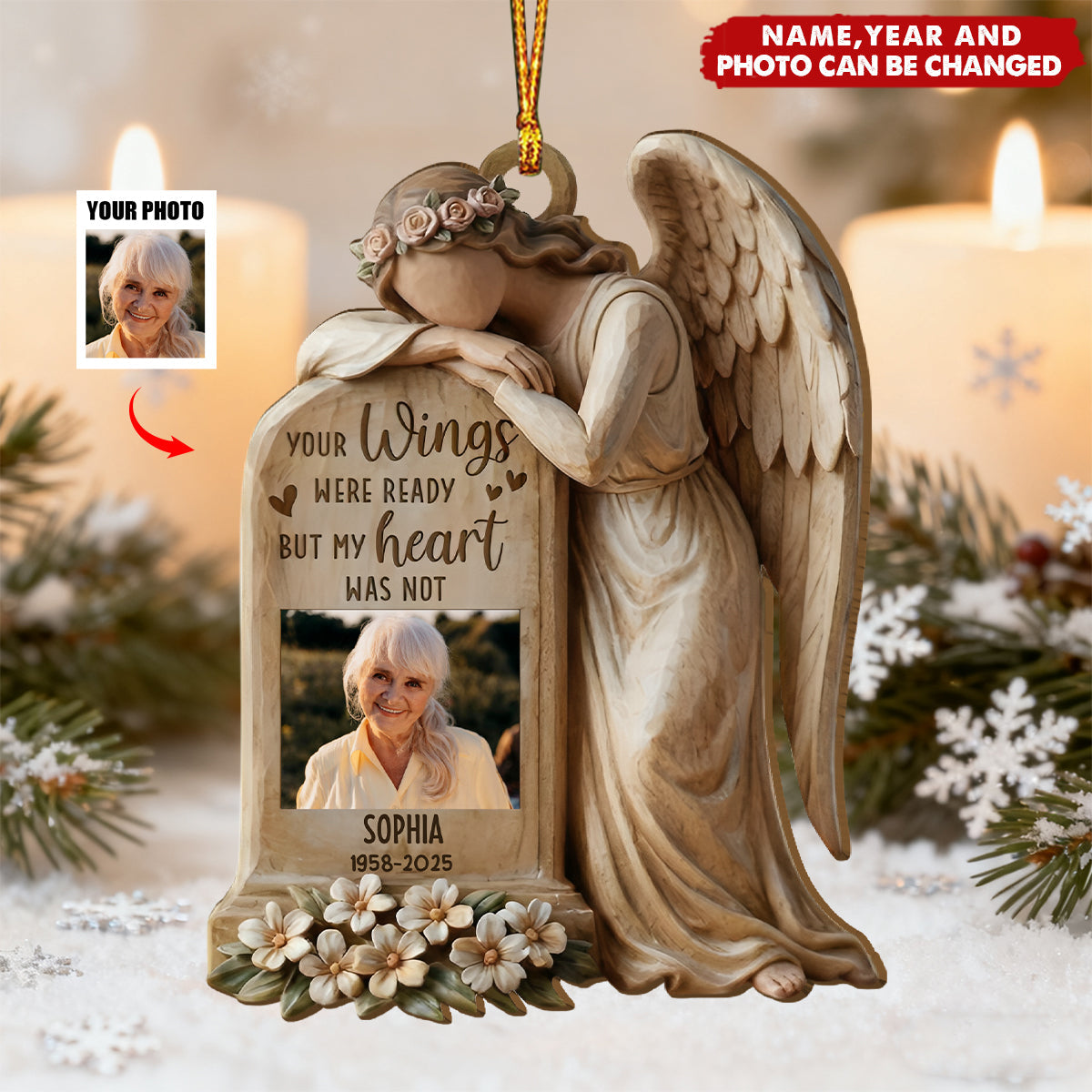 A Soul Worth Remembering - Personalized Wooden Ornament