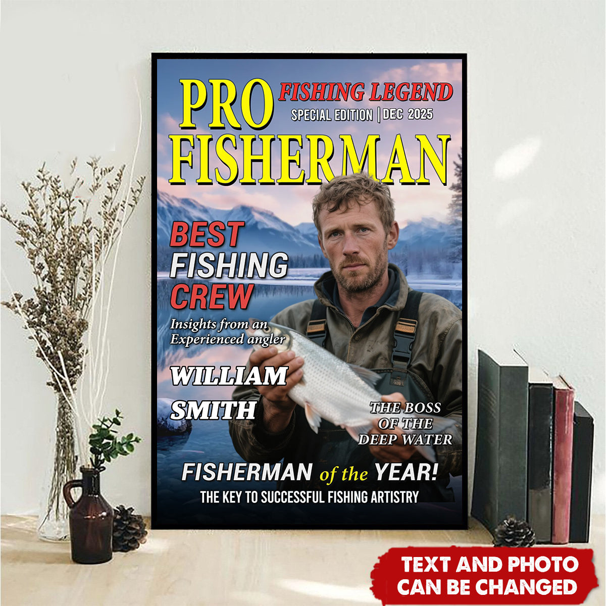 The Legend Reels On - Personalized Poster, Gift For Fisherman