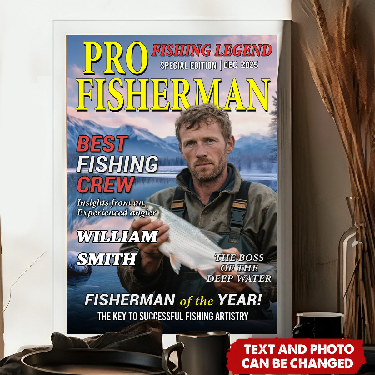 The Legend Reels On - Personalized Poster, Gift For Fisherman
