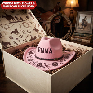 Western Cowboy Custom Pattern And Name - Personalized Cowboy Hat