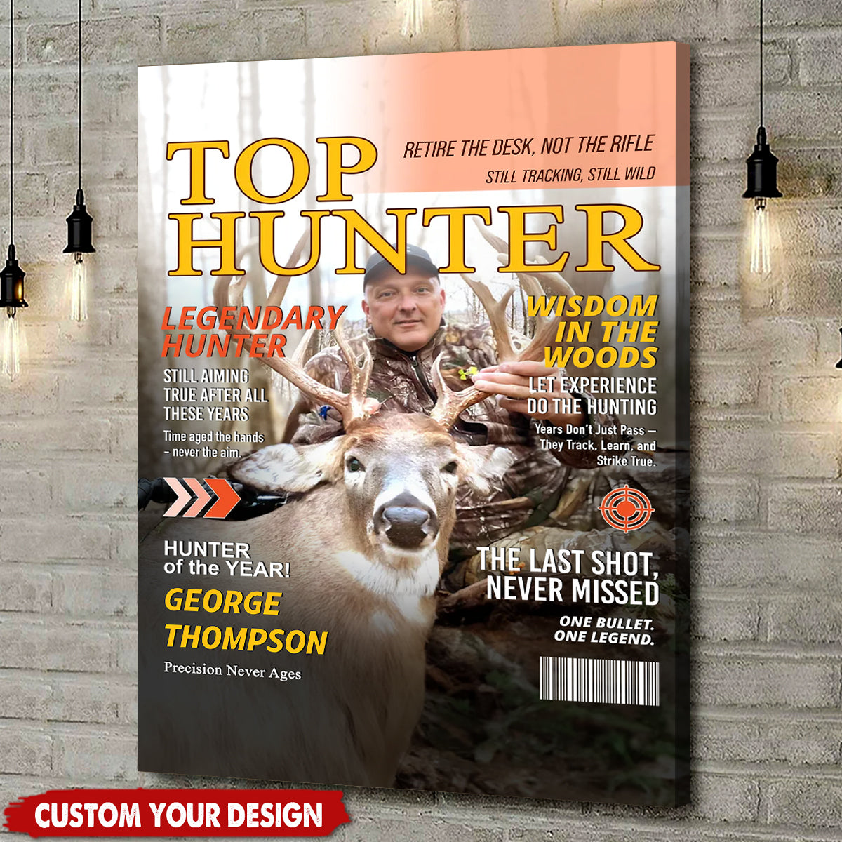 Custom Retirement Hunting Magazine Cover Personalized Poster, Gifts for Retired Hunters