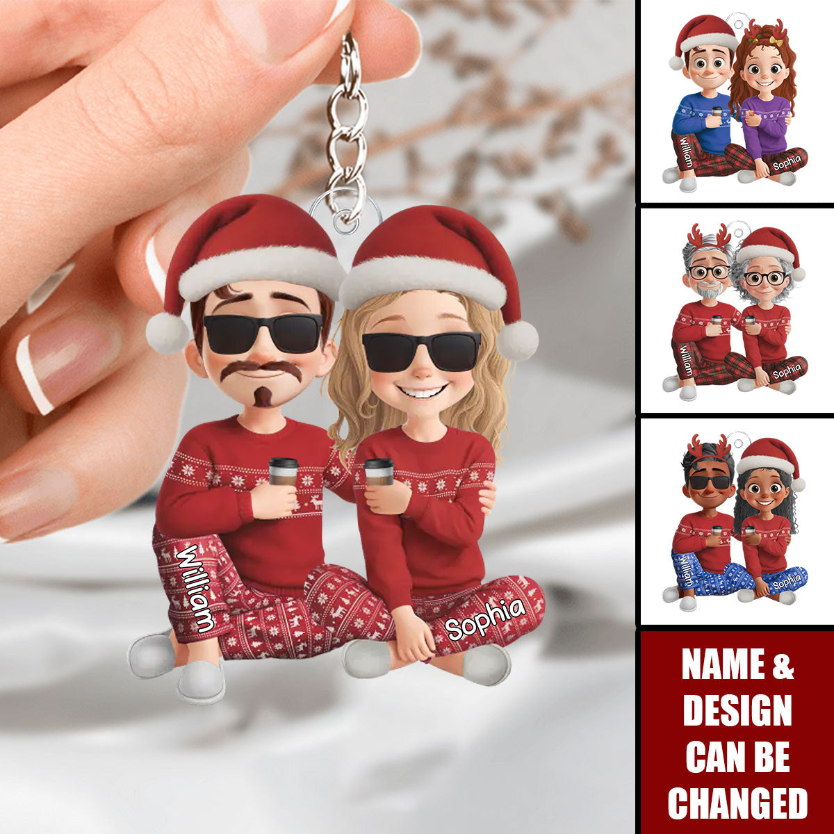 Personalized Acrylic Keychain - Christmas Is Better With You