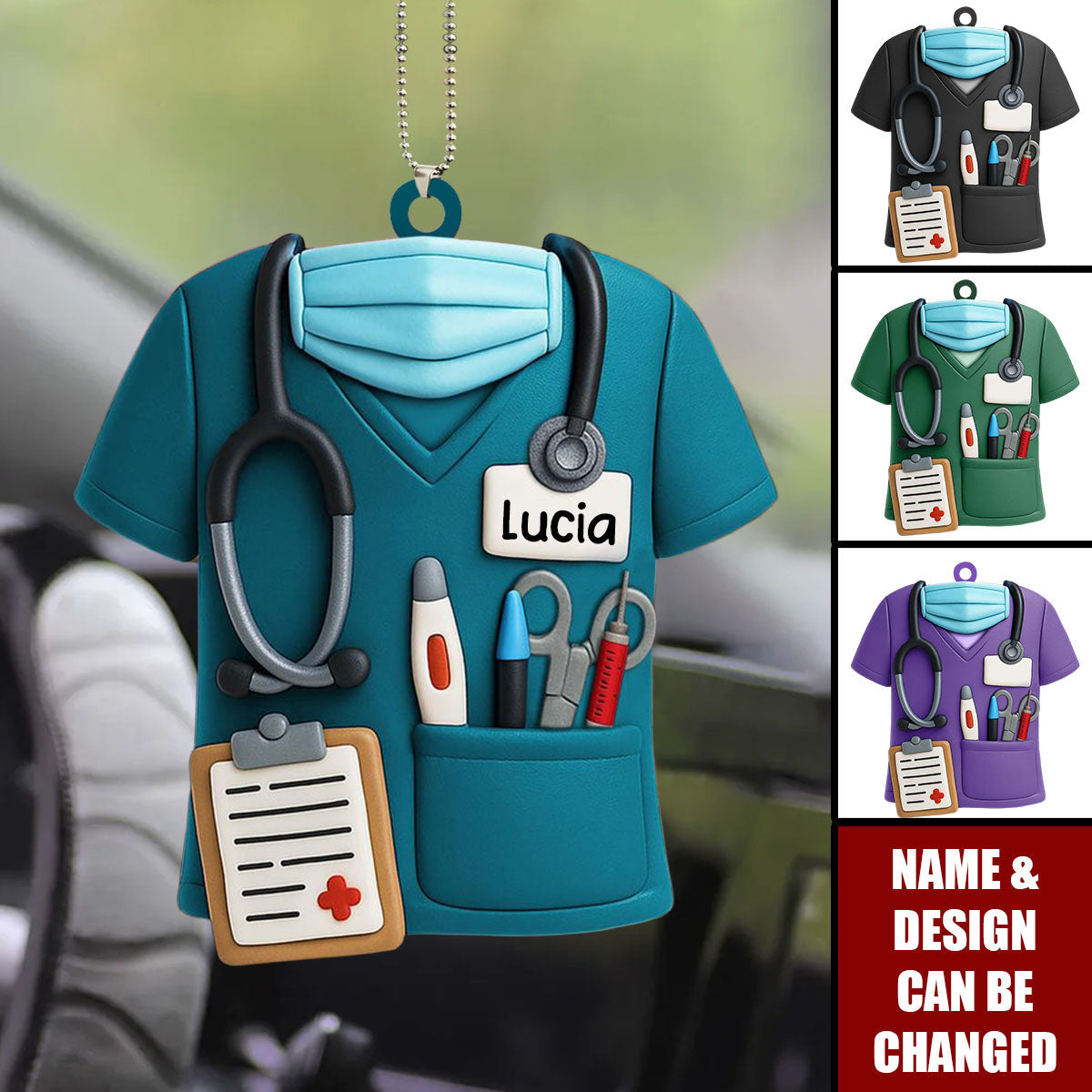 Celebrate Your Favorite Nurse With This Nurse Ornament - Personalized Car Ornament