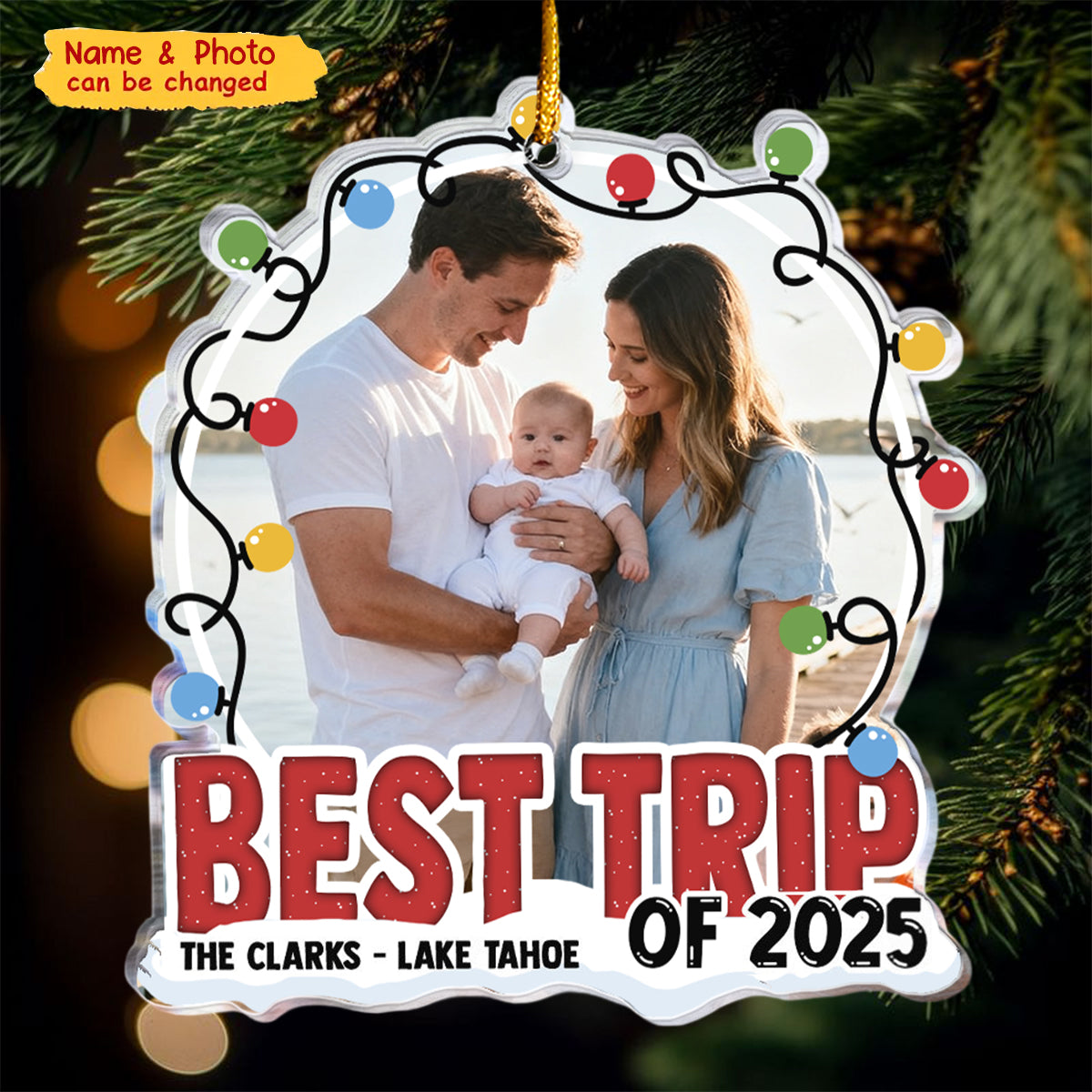 Best Trip Of 2025 - Personalized Acrylic Photo Ornament