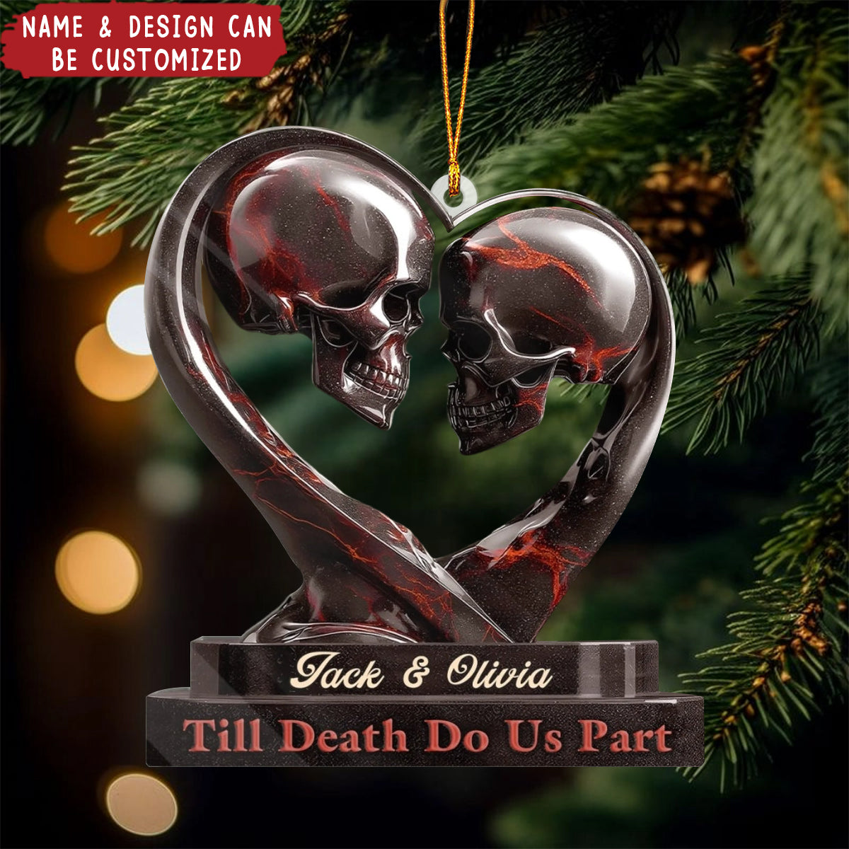 Our Love Story Never Dies - Personalized Acrylic Ornament, Gifts For Husband And Wife